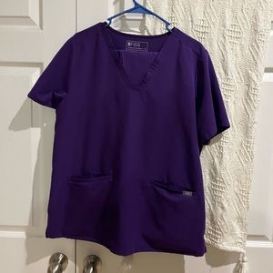 FIGS XL 3 pocket Casma top, FIGS XL Kade Cargo, digital grape